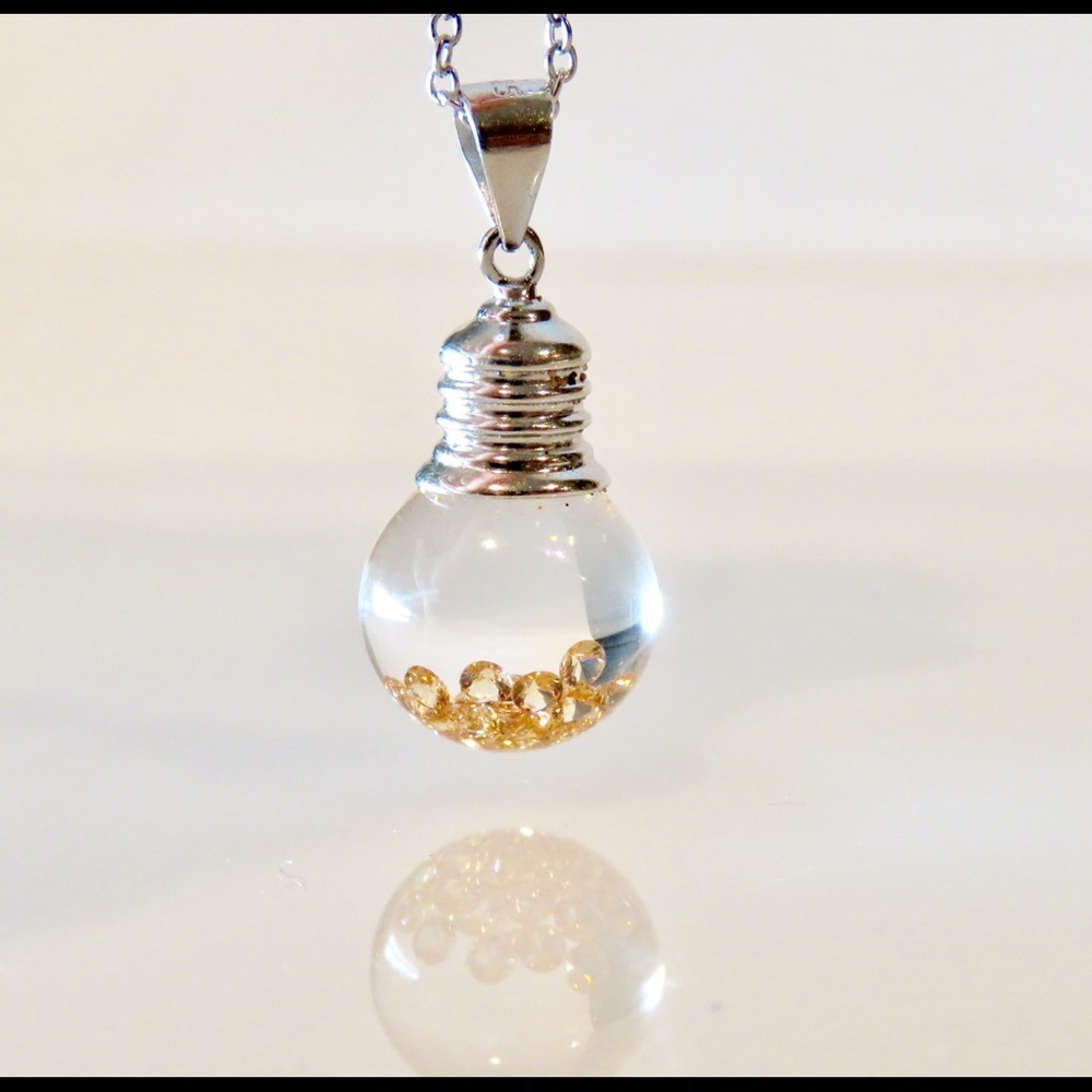 Grace & Kindness Light bulb necklace